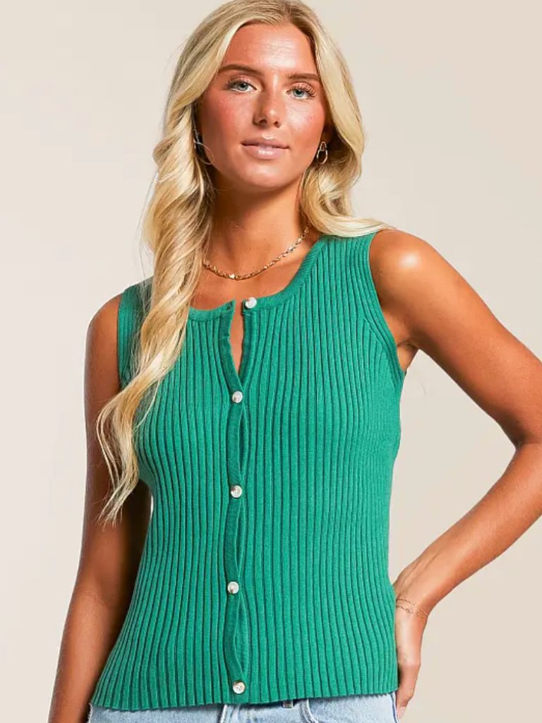Willow & Root Ribbed 2-Way Sweater Vest Nwt